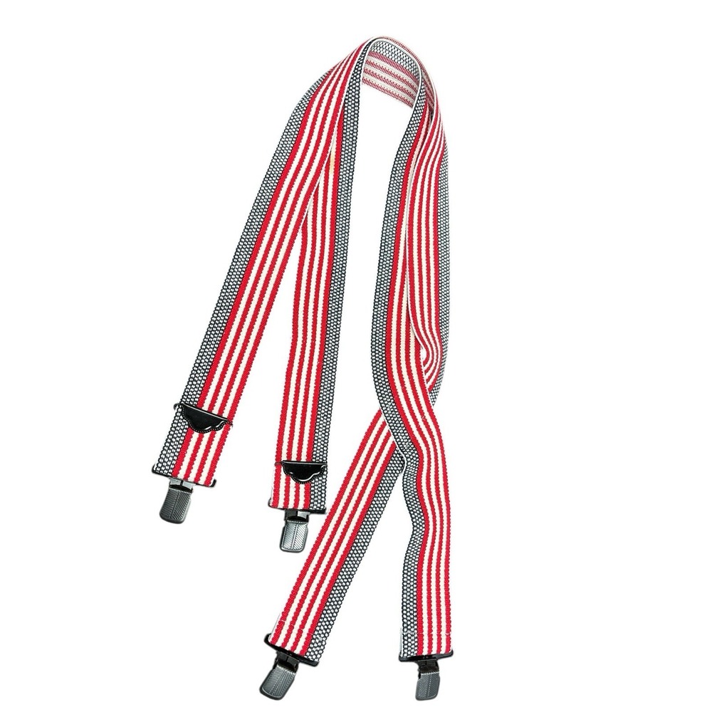 MeloTough Suspenders Fully Elastic 2 inch Wide X back Heavy Duty Patriot USA